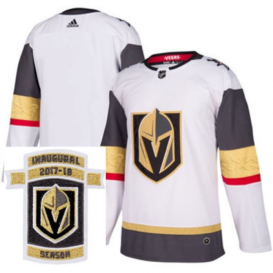 Adidas Golden Knights Blank White Road Authentic Stitched NHL Inaugural Season Patch Jersey Adidas Golden Knights Blank White Road Authentic Stitched NHL Inaugural Season Patch Jersey