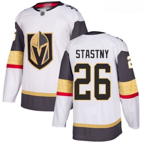 Golden Knights #26 Paul Stastny White Road Authentic Stitched Hockey Jersey Golden Knights #26 Paul Stastny White Road Authentic Stitched Hockey Jersey