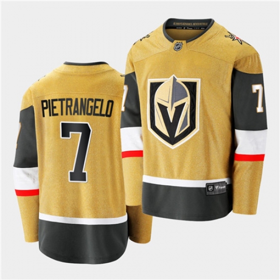 Golden Knights 7 Alex Pietrangelo 2020 21 Gold Breakaway Jersey Golden Knights 7 Alex Pietrangelo 2020 21 Gold Breakaway Jersey