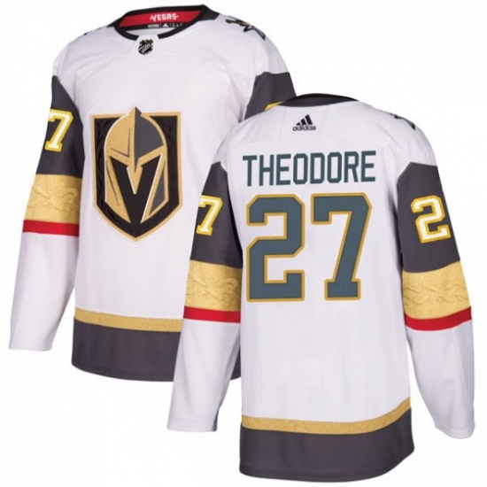 Men Vegas Golden Knights 27 Shea Theodore White NHL Jersey Men Vegas Golden Knights 27 Shea Theodore White NHL Jersey