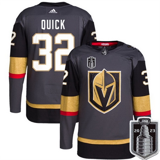 Men Vegas Golden Knights 32 Jonathan Quick Gray 2023 Stanley Cup Final Stitched Jersey Men Vegas Golden Knights 32 Jonathan Quick Gray 2023 Stanley Cup Final Stitched Jersey
