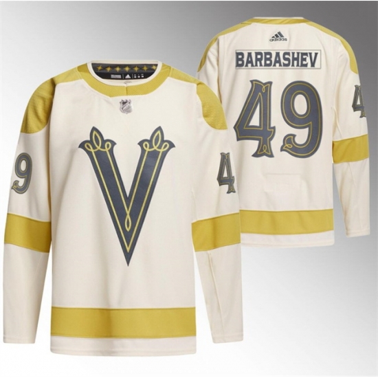 Men Vegas Golden Knights 49 Ivan Barbashev Cream 2024 Winter Classic Breakaway Stitched Jersey Men Vegas Golden Knights 49 Ivan Barbashev Cream 2024 Winter Classic Breakaway Stitched Jersey
