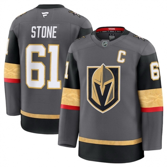 Men Vegas Golden Knights 61 Mark Stone Grey 2024 25 Alternate Stitched Hockey Jersey Men Vegas Golden Knights 61 Mark Stone Grey 2024 25 Alternate Stitched Hockey Jersey
