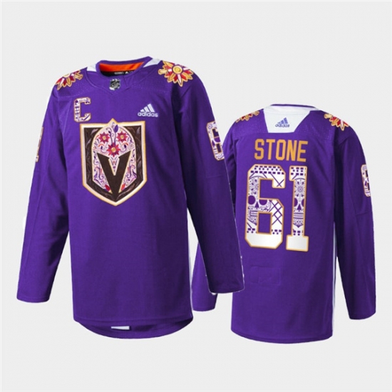 Men Vegas Golden Knights 61 Mark Stone Purple Hispanic Heritage Warmup Stitched Jersey Men Vegas Golden Knights 61 Mark Stone Purple Hispanic Heritage Warmup Stitched Jersey