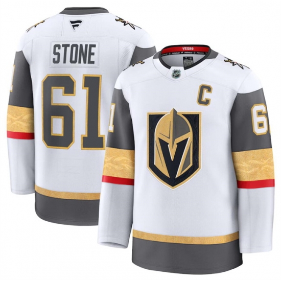 Men Vegas Golden Knights 61 Mark Stone White 2024 25 Away Stitched Hockey Jersey Men Vegas Golden Knights 61 Mark Stone White 2024 25 Away Stitched Hockey Jersey