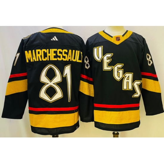 Men Vegas Golden Knights 81 Jonathan Marchessault Black 2022 23 Reverse Retro Stitched NHL Jersey Men Vegas Golden Knights 81 Jonathan Marchessault Black 2022 23 Reverse Retro Stitched NHL Jersey