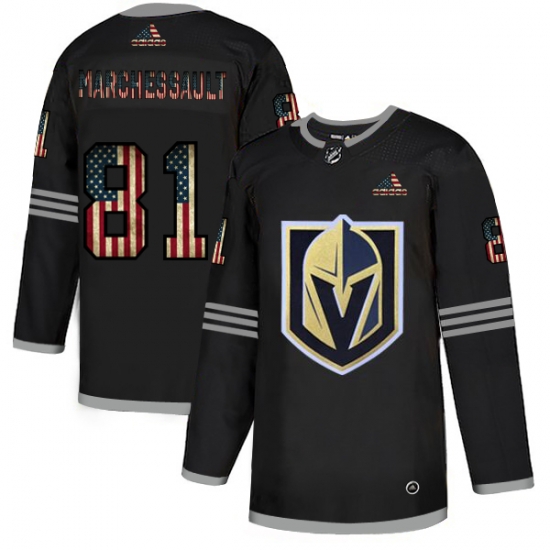 Men Vegas Golden Knights 81 Jonathan Marchessault Black USA Flag Fashion Adidas Jersey Men Vegas Golden Knights 81 Jonathan Marchessault Black USA Flag Fashion Adidas Jersey