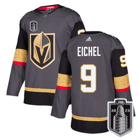 Men Vegas Golden Knights 9 Jack Eichel Grey 2023 Stanley Cup Final Stitched Jersey Men Vegas Golden Knights 9 Jack Eichel Grey 2023 Stanley Cup Final Stitched Jersey