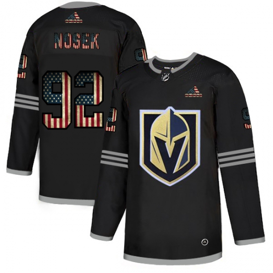 Men Vegas Golden Knights 92 Tomas Nosek Black USA Flag Fashion Adidas Jersey Men Vegas Golden Knights 92 Tomas Nosek Black USA Flag Fashion Adidas Jersey