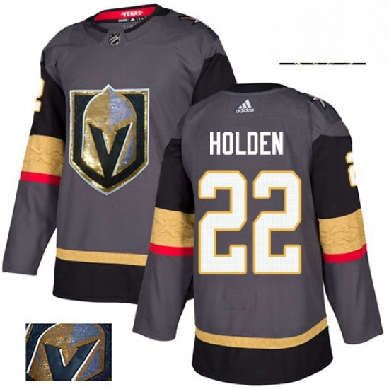 Mens Adidas Vegas Golden Knights 22 Nick Holden Authentic Gray Fashion Gold NHL Jersey Mens Adidas Vegas Golden Knights 22 Nick Holden Authentic Gray Fashion Gold NHL Jersey