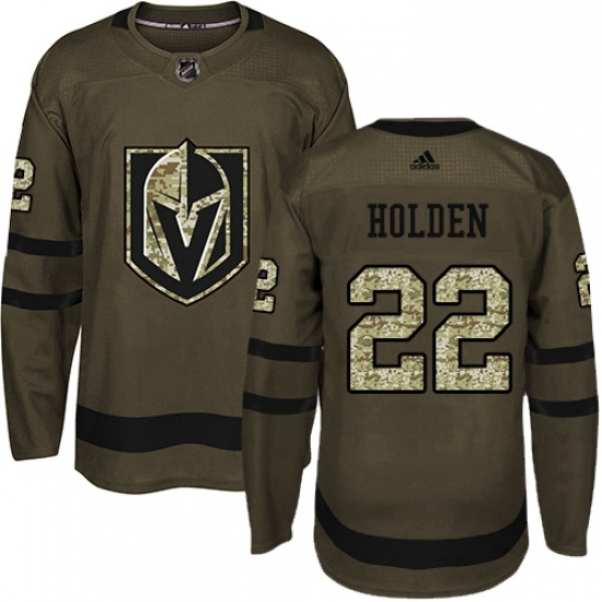 Mens Adidas Vegas Golden Knights 22 Nick Holden Authentic Green Salute to Service NHL Jersey Mens Adidas Vegas Golden Knights 22 Nick Holden Authentic Green Salute to Service NHL Jersey