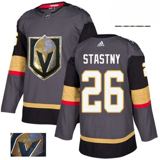 Mens Adidas Vegas Golden Knights 26 Paul Stastny Authentic Gray Fashion Gold NHL Jersey Mens Adidas Vegas Golden Knights 26 Paul Stastny Authentic Gray Fashion Gold NHL Jersey