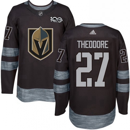 Mens Adidas Vegas Golden Knights 27 Shea Theodore Authentic Black 1917 2017 100th Anniversary NHL Jersey Mens Adidas Vegas Golden Knights 27 Shea Theodore Authentic Black 1917 2017 100th Anniversary NHL Jersey