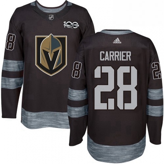 Mens Adidas Vegas Golden Knights 28 William Carrier Authentic Black 1917 2017 100th Anniversary NHL Jersey Mens Adidas Vegas Golden Knights 28 William Carrier Authentic Black 1917 2017 100th Anniversary NHL Jersey