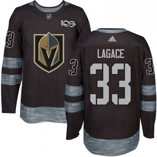 Mens Adidas Vegas Golden Knights 33 Maxime Lagace Authentic Black 1917 2017 100th Anniversary NHL Jersey Mens Adidas Vegas Golden Knights 33 Maxime Lagace Authentic Black 1917 2017 100th Anniversary NHL Jersey