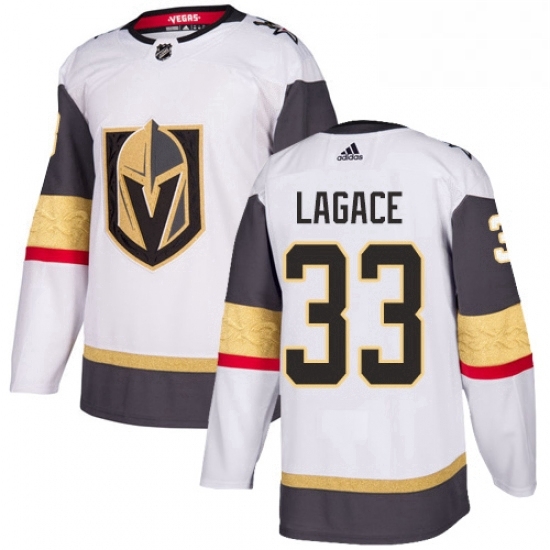 Mens Adidas Vegas Golden Knights 33 Maxime Lagace Authentic White Away NHL Jersey Mens Adidas Vegas Golden Knights 33 Maxime Lagace Authentic White Away NHL Jersey