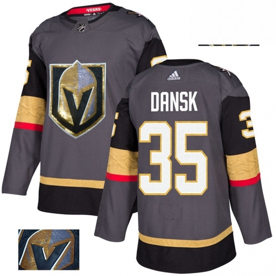 Mens Adidas Vegas Golden Knights 35 Oscar Dansk Authentic Gray Fashion Gold NHL Jersey Mens Adidas Vegas Golden Knights 35 Oscar Dansk Authentic Gray Fashion Gold NHL Jersey