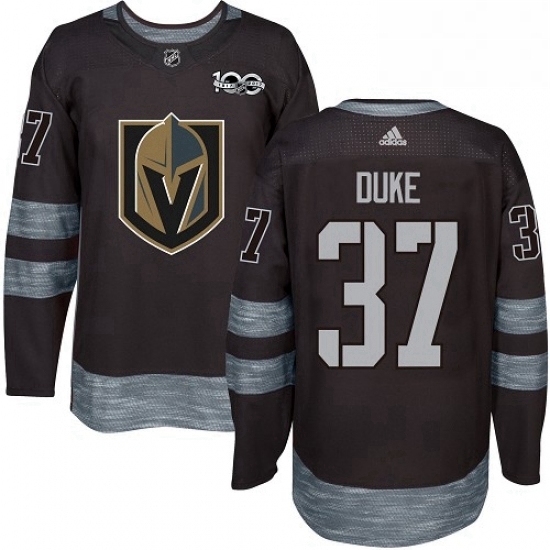 Mens Adidas Vegas Golden Knights 37 Reid Duke Authentic Black 1917 2017 100th Anniversary NHL Jersey Mens Adidas Vegas Golden Knights 37 Reid Duke Authentic Black 1917 2017 100th Anniversary NHL Jersey