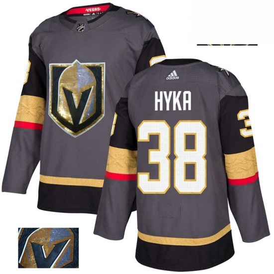 Mens Adidas Vegas Golden Knights 38 Tomas Hyka Authentic Gray Fashion Gold NHL Jersey Mens Adidas Vegas Golden Knights 38 Tomas Hyka Authentic Gray Fashion Gold NHL Jersey