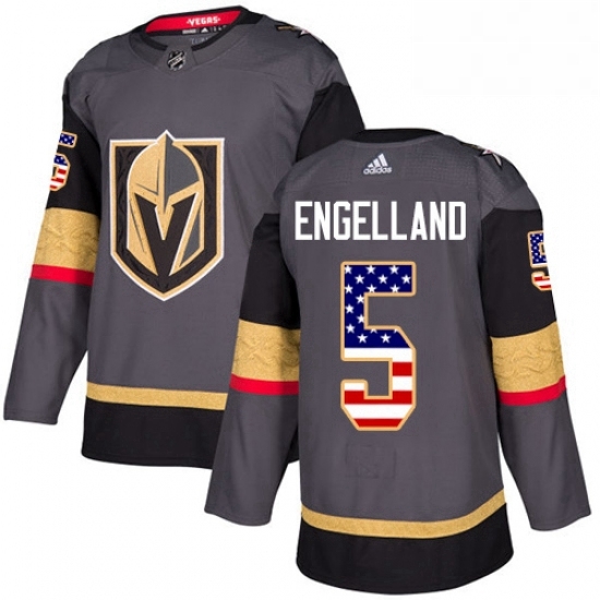 Mens Adidas Vegas Golden Knights 5 Deryk Engelland Authentic Gray USA Flag Fashion NHL Jersey Mens Adidas Vegas Golden Knights 5 Deryk Engelland Authentic Gray USA Flag Fashion NHL Jersey