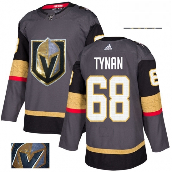 Mens Adidas Vegas Golden Knights 68 TJ Tynan Authentic Gray Fashion Gold NHL Jersey Mens Adidas Vegas Golden Knights 68 TJ Tynan Authentic Gray Fashion Gold NHL Jersey