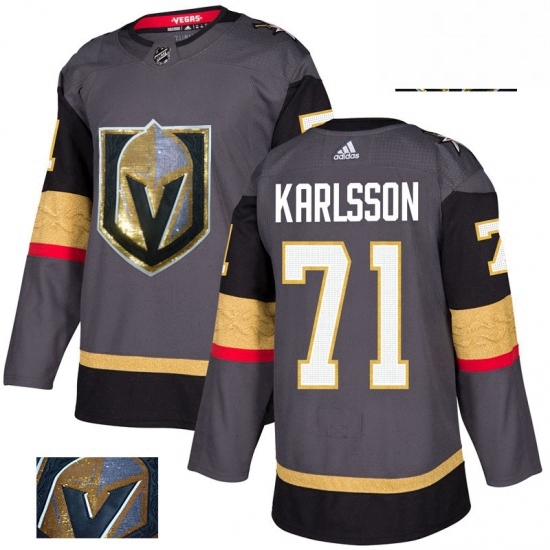 Mens Adidas Vegas Golden Knights 71 William Karlsson Authentic Gray Fashion Gold NHL Jersey Mens Adidas Vegas Golden Knights 71 William Karlsson Authentic Gray Fashion Gold NHL Jersey