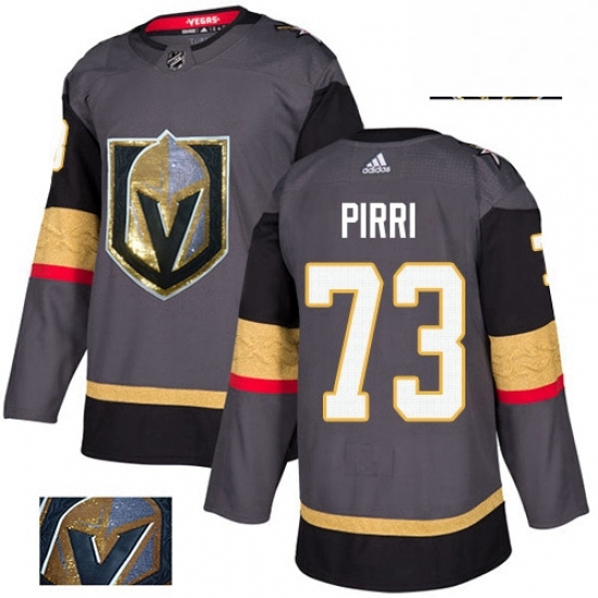 Mens Adidas Vegas Golden Knights 73 Brandon Pirri Authentic Gray Fashion Gold NHL Jersey Mens Adidas Vegas Golden Knights 73 Brandon Pirri Authentic Gray Fashion Gold NHL Jersey