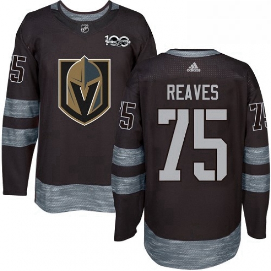 Mens Adidas Vegas Golden Knights 75 Ryan Reaves Authentic Black 1917 2017 100th Anniversary NHL Jersey Mens Adidas Vegas Golden Knights 75 Ryan Reaves Authentic Black 1917 2017 100th Anniversary NHL Jersey