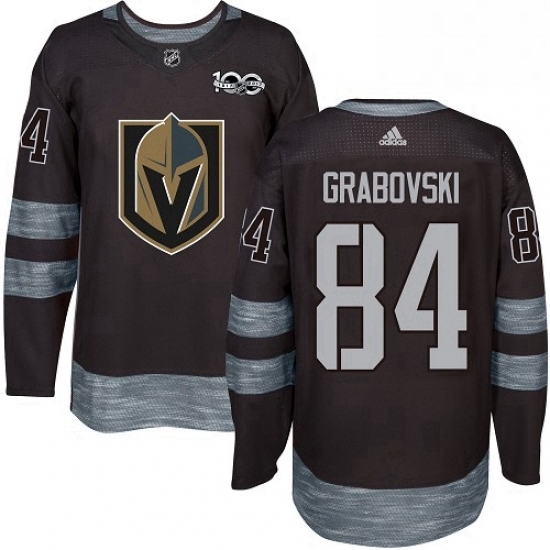 Mens Adidas Vegas Golden Knights 84 Mikhail Grabovski Authentic Black 1917 2017 100th Anniversary NHL Jersey Mens Adidas Vegas Golden Knights 84 Mikhail Grabovski Authentic Black 1917 2017 100th Anniversary NHL Jersey
