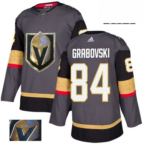 Mens Adidas Vegas Golden Knights 84 Mikhail Grabovski Authentic Gray Fashion Gold NHL Jersey Mens Adidas Vegas Golden Knights 84 Mikhail Grabovski Authentic Gray Fashion Gold NHL Jersey