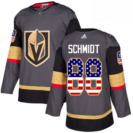 Mens Adidas Vegas Golden Knights 88 Nate Schmidt Authentic Gray USA Flag Fashion NHL Jersey Mens Adidas Vegas Golden Knights 88 Nate Schmidt Authentic Gray USA Flag Fashion NHL Jersey