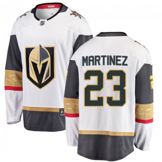 Men's Vegas Golden Knights #23 Alec Martinez Gold White Jersey Men's Vegas Golden Knights #23 Alec Martinez Gold White Jersey