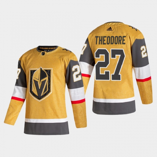 Vegas Golden Knights 27 Shea Theodore Men Adidas 2020 21 Authentic Player Alternate Stitched NHL Jersey Gold Vegas Golden Knights 27 Shea Theodore Men Adidas 2020 21 Authentic Player Alternate Stitched NHL Jersey Gold