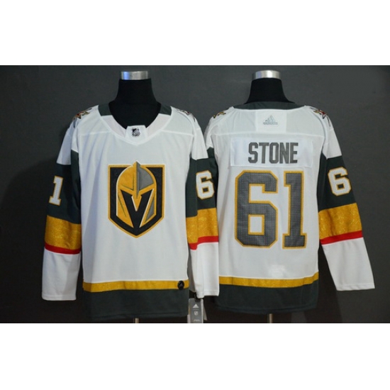Vegas Golden Knights 61 Mark Stone White With Special Glittery Logo Adidas Jersey Vegas Golden Knights 61 Mark Stone White With Special Glittery Logo Adidas Jersey