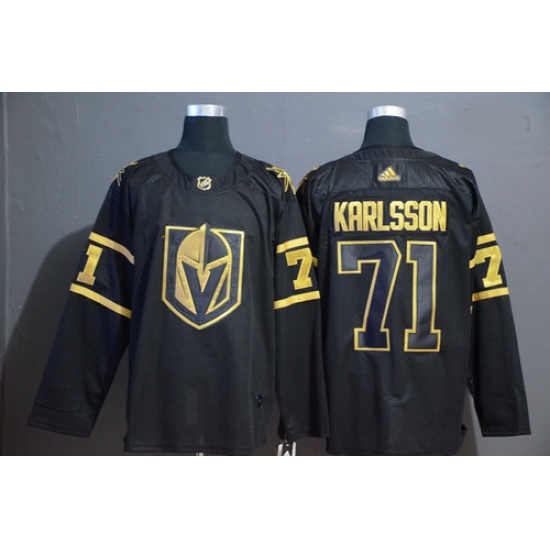 Vegas Golden Knights 71 William Karlsson Black With Special Glittery Logo Adidas Jersey Vegas Golden Knights 71 William Karlsson Black With Special Glittery Logo Adidas Jersey