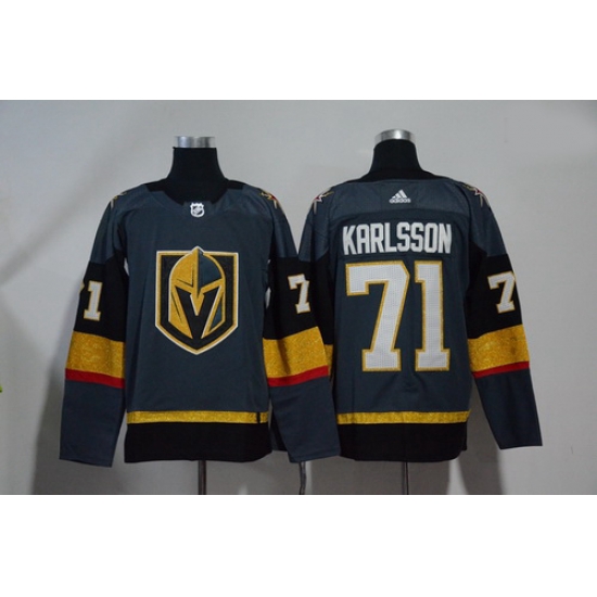 Vegas Golden Knights 71 William Karlsson Gray With Special Glittery Logo Adidas Jersey Vegas Golden Knights 71 William Karlsson Gray With Special Glittery Logo Adidas Jersey