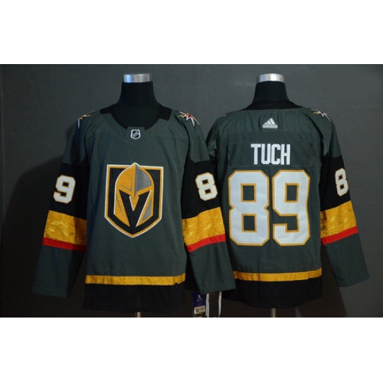 Vegas Golden Knights 89 Alex Tuch Gray With Special Glittery Logo Adidas Jersey Vegas Golden Knights 89 Alex Tuch Gray With Special Glittery Logo Adidas Jersey