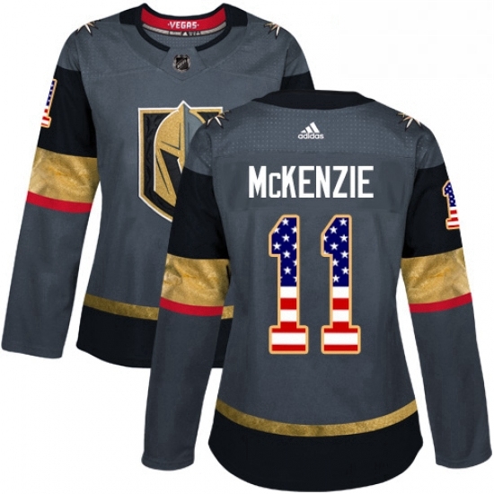 Womens Adidas Vegas Golden Knights 11 Curtis McKenzie Authentic Gray USA Flag Fashion NHL Jersey Womens Adidas Vegas Golden Knights 11 Curtis McKenzie Authentic Gray USA Flag Fashion NHL Jersey