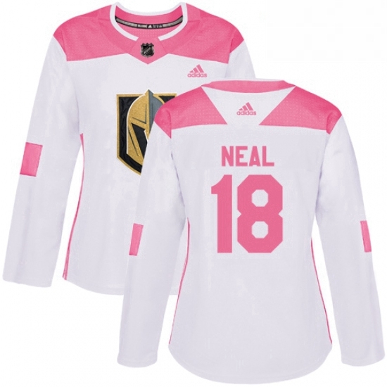 Womens Adidas Vegas Golden Knights 18 James Neal Authentic WhitePink Fashion NHL Jersey Womens Adidas Vegas Golden Knights 18 James Neal Authentic WhitePink Fashion NHL Jersey