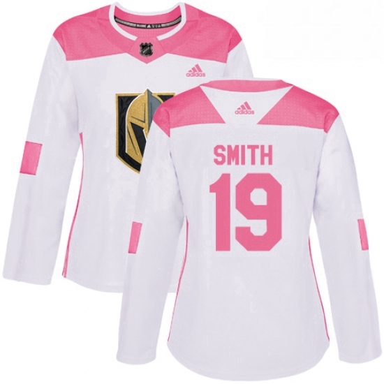 Womens Adidas Vegas Golden Knights 19 Reilly Smith Authentic WhitePink Fashion NHL Jersey Womens Adidas Vegas Golden Knights 19 Reilly Smith Authentic WhitePink Fashion NHL Jersey