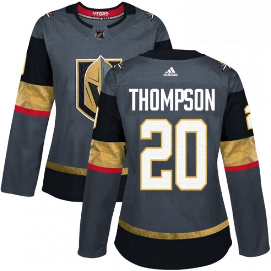 Womens Adidas Vegas Golden Knights 20 Paul Thompson Authentic Gray Home NHL Jersey Womens Adidas Vegas Golden Knights 20 Paul Thompson Authentic Gray Home NHL Jersey