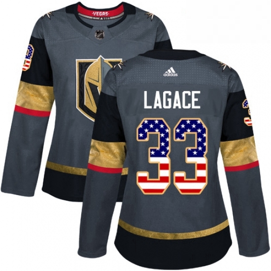 Womens Adidas Vegas Golden Knights 33 Maxime Lagace Authentic Gray USA Flag Fashion NHL Jersey Womens Adidas Vegas Golden Knights 33 Maxime Lagace Authentic Gray USA Flag Fashion NHL Jersey