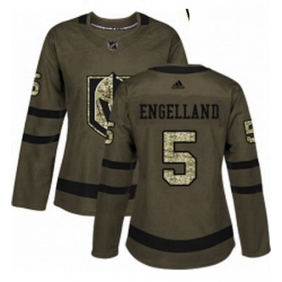 Womens Adidas Vegas Golden Knights 5 Deryk Engelland Authentic Green Salute to Service NHL Jersey Womens Adidas Vegas Golden Knights 5 Deryk Engelland Authentic Green Salute to Service NHL Jersey