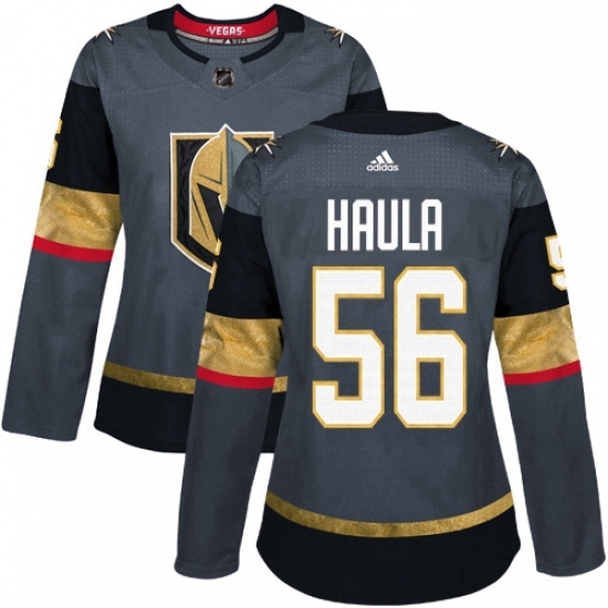 Womens Adidas Vegas Golden Knights 56 Erik Haula Authentic Gray Home NHL Jersey Womens Adidas Vegas Golden Knights 56 Erik Haula Authentic Gray Home NHL Jersey