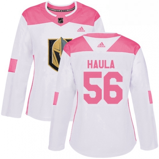 Womens Adidas Vegas Golden Knights 56 Erik Haula Authentic WhitePink Fashion NHL Jersey Womens Adidas Vegas Golden Knights 56 Erik Haula Authentic WhitePink Fashion NHL Jersey