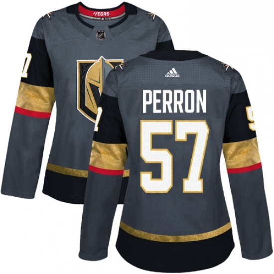 Womens Adidas Vegas Golden Knights 57 David Perron Authentic Gray Home NHL Jersey Womens Adidas Vegas Golden Knights 57 David Perron Authentic Gray Home NHL Jersey