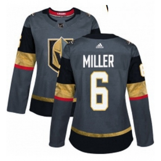 Womens Adidas Vegas Golden Knights 6 Colin Miller Authentic Gray Home NHL Jersey Womens Adidas Vegas Golden Knights 6 Colin Miller Authentic Gray Home NHL Jersey