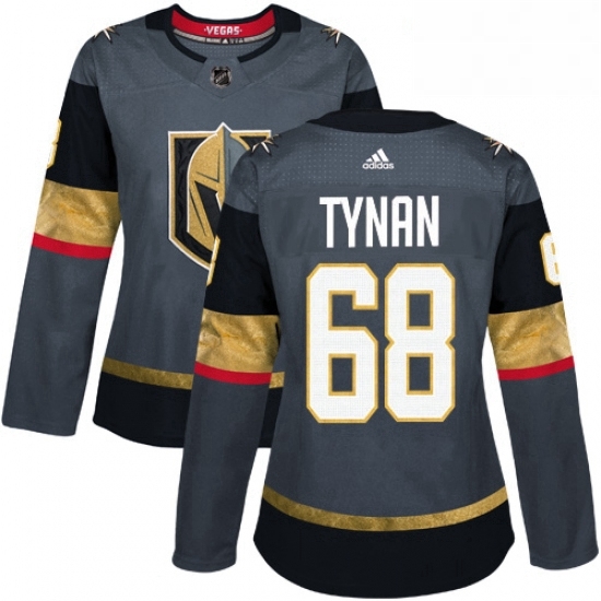 Womens Adidas Vegas Golden Knights 68 TJ Tynan Authentic Gray Home NHL Jersey Womens Adidas Vegas Golden Knights 68 TJ Tynan Authentic Gray Home NHL Jersey