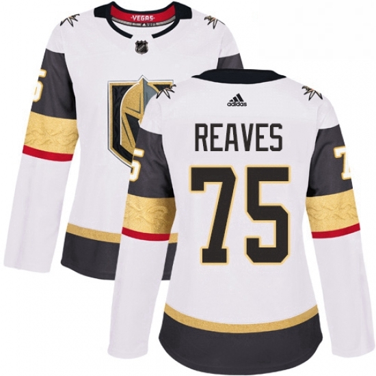 Womens Adidas Vegas Golden Knights 75 Ryan Reaves Authentic White Away NHL Jersey Womens Adidas Vegas Golden Knights 75 Ryan Reaves Authentic White Away NHL Jersey