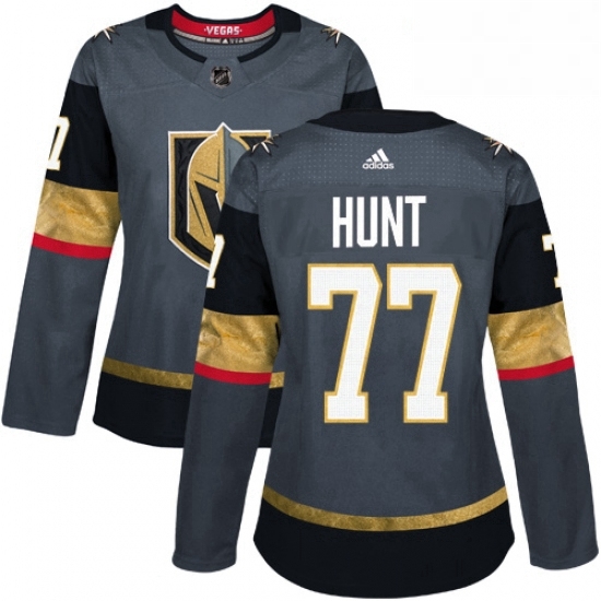Womens Adidas Vegas Golden Knights 77 Brad Hunt Authentic Gray Home NHL Jersey Womens Adidas Vegas Golden Knights 77 Brad Hunt Authentic Gray Home NHL Jersey